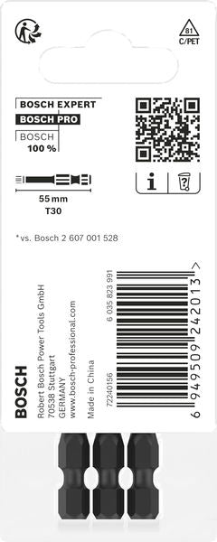 BOSCH PRO Torx Impact nastavak, T40, 55 mm, 2 kom. - Umetak uvrtača PRO T40 Impact (2608522533)-SBT Alati Beograd
