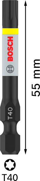 BOSCH PRO Torx Impact nastavak, T40, 55 mm, 2 kom. - Umetak uvrtača PRO T40 Impact (2608522533)-SBT Alati Beograd