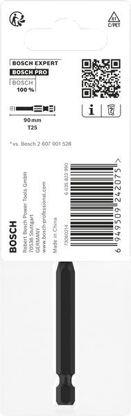 BOSCH PRO Torx Impact nastavak, T25, 90 mm - Umetak uvrtača PRO T25 Impact (2608522536)-SBT Alati Beograd