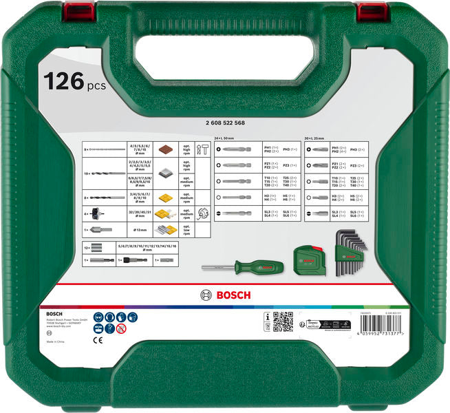 BOSCH Kombinovani set L, 126 kom. - Komplet pribora 126pc DIY Mix Set L (2608522568)-SBT Alati Beograd
