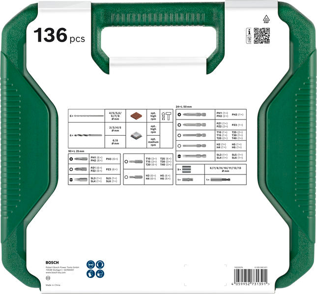 BOSCH Kombinovani set L, 136 kom. - Komplet pribora 136pc DIY Mix Set NW (2608522570)