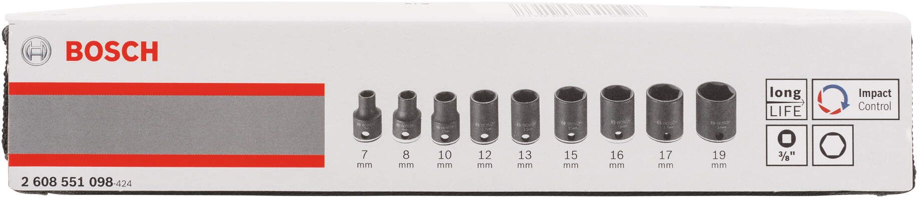 Bosch 9-delni set nasadnih ključeva (2608551098)