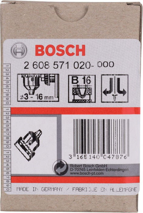 Bosch klasična stezna glava do 16 mm 3-16 mm, B-16 - 2608571020