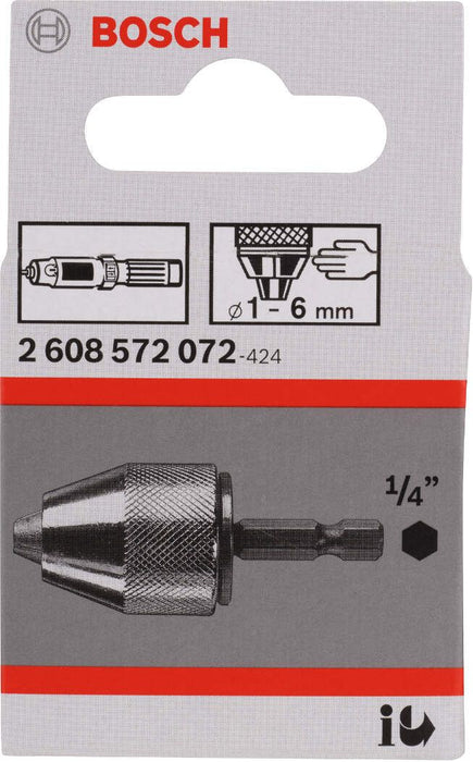 Bosch brzostezna glava do 6 mm Prečnik 1 - 6 mm; prihvat 1/4" (spoljni šestostrani prihvat) - 2608572072