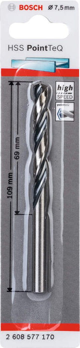 Bosch HSS spiralna burgija PointTeQ 7,5 mm pakovanje od 1 komada - 2608577170