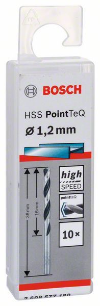 Bosch HSS spiralna burgija PointTeQ 1,2 mm paket od 10 komada