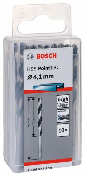 Bosch HSS spiralna burgija PointTeQ 4,1 mm paket od 10 komada