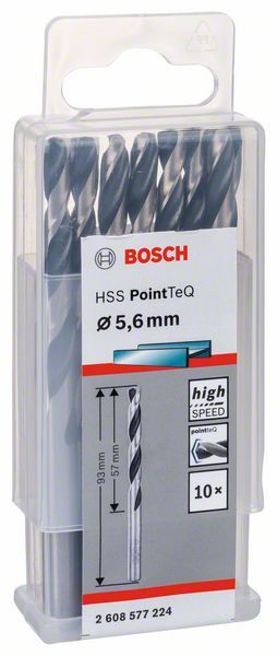 Bosch HSS spiralna burgija PointTeQ 5,6 mm paket od 10 komada