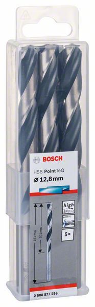Bosch HSS spiralna burgija PointTeQ 12,8 mm paket od 5 komada