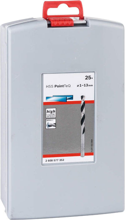 Bosch HSS spiralna burgija PointTeQ 25-delni ProBox (2608577352)