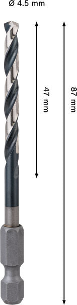 BOSCH PRO Metal HSS-G Impact spiralna burgija, 4,5×47×87 mm - Spiralna burgija PRO Metal HSS-G Imp. (2608577572)-SBT Alati Beograd