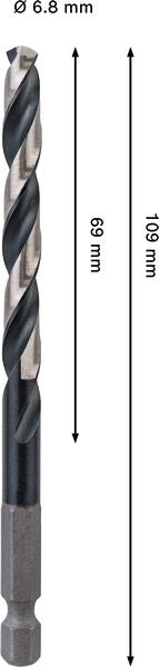 BOSCH PRO Metal HSS-G Impact spiralna burgija, 6,8×69×109 mm - Spiralna burgija PRO Metal HSS-G Imp. (2608577577)-SBT Alati Beograd