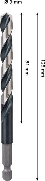 BOSCH PRO Metal HSS-G Impact spiralna burgija, 9×81×125 mm - Spiralna burgija PRO Metal HSS-G Imp. (2608577582)-SBT Alati Beograd