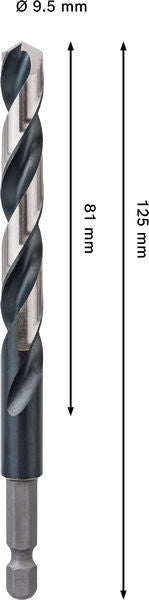 BOSCH PRO Metal HSS-G Impact spiralna burgija, 9,5×81×125 mm - Spiralna burgija PRO Metal HSS-G Imp. (2608577583)-SBT Alati Beograd