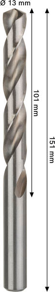 BOSCH PRO Metal HSS-G spiralna burgija, 13×101×151 mm - Spiralna burgija PRO Metal HSS-G CYL (2608577666)-SBT Alati Beograd