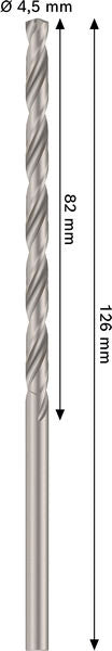 BOSCH PRO Metal HSS-G spiralna burgija, 4,5×82×126 mm - Spiralna burgija PRO Metal HSS-G CYL (2608577686)-SBT Alati Beograd