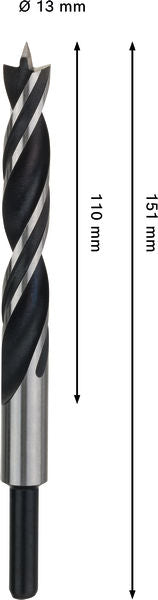 BOSCH PRO Wood spiralna burgija, 13×110×151 mm - (2608577716)-SBT Alati Beograd