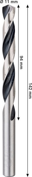 BOSCH Metal HSS spiralna burgija, 11×94×142 mm, CYL prihvat - Spiralna burgija HSS PointTeQ, 11mm (2608577852)-SBT Alati Beograd