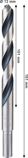 BOSCH Metal HSS spiralna burgija, 12×101×151 mm, smanjeni CYL prihvat - Spiralna burgija HSS PointTeQ, 12mm (2608577858)-SBT Alati Beograd