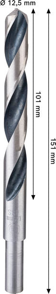 BOSCH Metal HSS spiralna burgija, 12,5×101×151 mm, smanjeni CYL prihvat - Spiralna burgija    HSS PointTeQ, 12.5mm (2608577859)