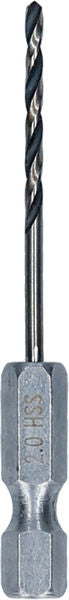 BOSCH Metal HSS spiralna burgija, 2×24×60 mm, HEX prihvat od 1/4 inča - Spiralna burgija HSS PointTeQ, 2mm (2608577863)-SBT Alati Beograd