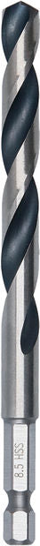 BOSCH Metal HSS spiralna burgija, 8,5×75×117 mm, HEX prihvat od 1/4 inča - Spiralna burgija    HSS PointTeQ, 8.5mm (2608577880)