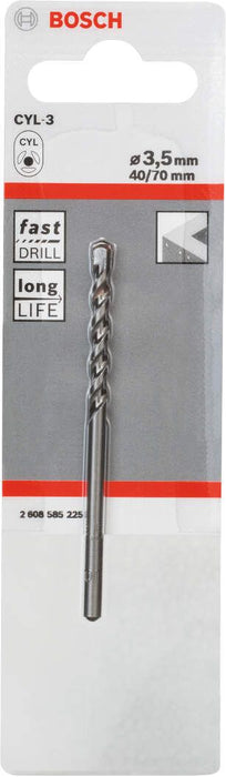 Bosch burgija za beton CYL-3 3,5 x 40 x 70 mm, d 3,3 mm pakovanje od 1 komada - 2608585225