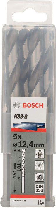 Bosch burgija za metal HSS-G, DIN 338 12,4 x 101 x 151 mm pakovanje od 5 komada - 2608585541