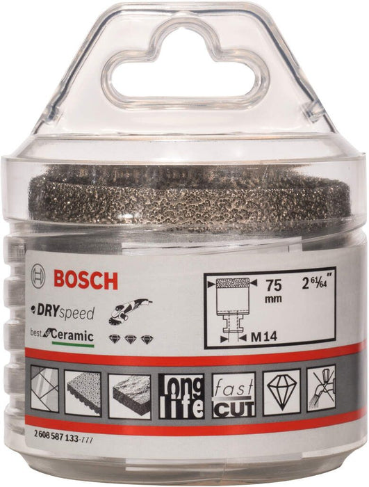 Bosch dijamantska burgija za suvo bušenje Dry Speed Best for Ceramic 75 x 35 mm - 2608587133