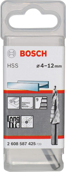 Bosch stepenaste burgije HSS 4 - 12 mm, 6,0 mm, 66,5 mm - 2608587425