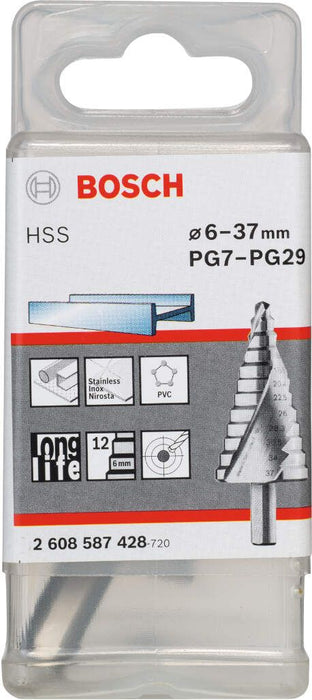 Bosch stepenaste burgije HSS 6 - 37 mm, 10,0 mm, 93 mm - 2608587428