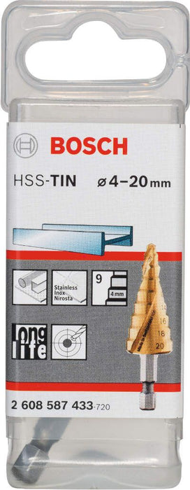 Bosch stepenaste burgije HSS-TiN 4 - 20 mm, 70,5 mm - 2608587433