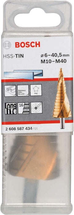 Bosch stepenaste burgije HSS-TiN M10-M40, 10,0 mm, 125,5 mm - 2608587434
