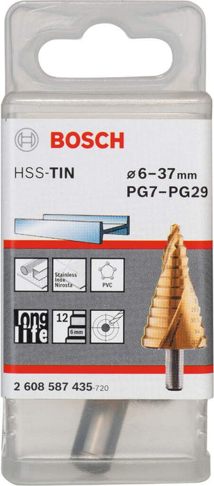 Bosch stepenaste burgije HSS-TiN 6 - 37 mm, 10,0 mm, 93 mm - 2608587435