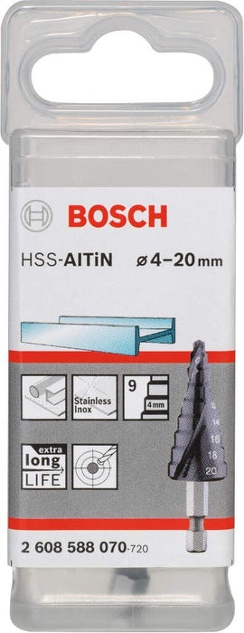Bosch stepenaste burgije HSS-AlTiN 4 - 20 mm, 70,5 mm - 2608588070