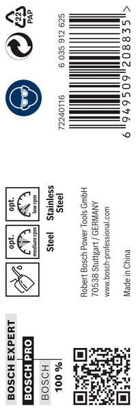 BOSCH PRO Stainless Steel HSS-Co spiralna burgija, 7,8×75×117 mm, 10 kom. - (2608588099)-SBT Alati Beograd