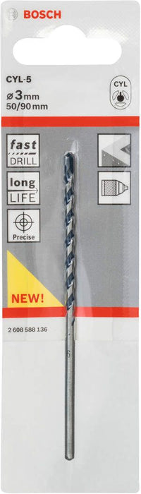 Bosch burgija za beton CYL-5 3 x 50 x 90 mm pakovanje od 1 komada - 2608588136