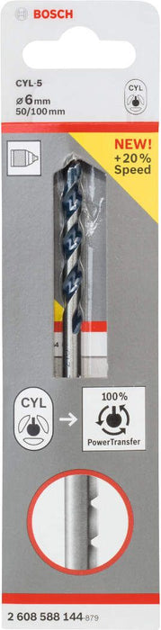 Bosch burgija za beton CYL-5 6 x 50 x 100 mm pakovanje od 1 komada - 2608588144