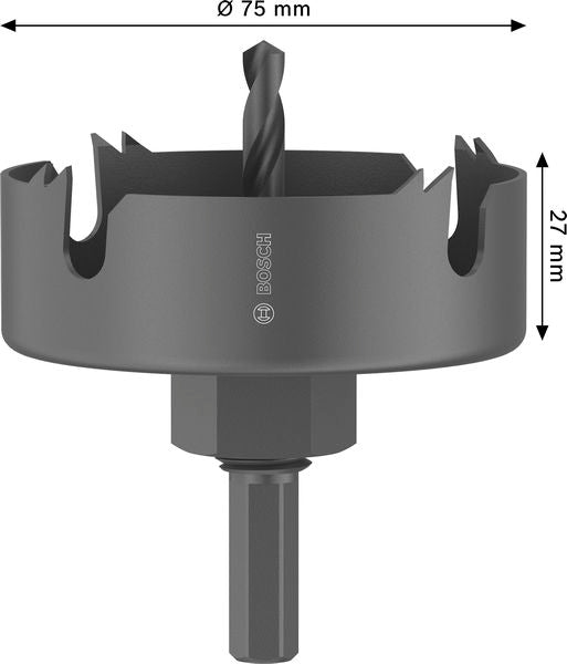 BOSCH Testera za otvore sa držačem za drvo i gips, 75×27 mm - Testera za otvore A W&D H 75mm (2608594499)-SBT Alati Beograd