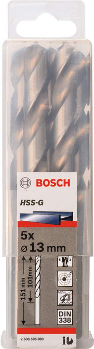 Bosch burgija za metal HSS-G, DIN 338 13 x 101 x 151 mm pakovanje od 5 komada - 2608595083