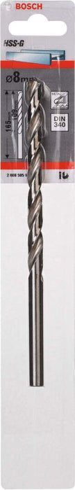Bosch burgija za metal HSS-G, DIN 340 8 x 109 x 165 mm pakovanje od 1 komada - 2608595688