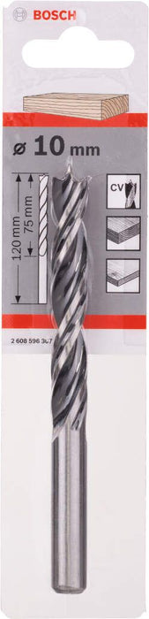 Bosch spiralna burgija za drvo standard 10 x 80 x 120 mm, d 10 mm pakovanje od 1 komada - 2608596307