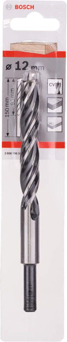 Bosch spiralna burgija za drvo standard 12 x 96 x 151 mm, d 10 mm pakovanje od 1 komada - 2608596309