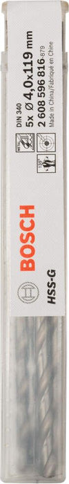 Bosch burgija za metal HSS-G, DIN 340 4 x 78 x 119 mm pakovanje od 5 komada - 2608596816