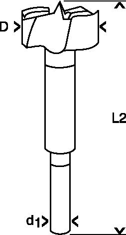 BOSCH Čeona burgija za klap šarke, DIN 7483 G - Čeona glod.za klap šarke,DIN7483G,34x90 (2608597115)-SBT Alati Beograd