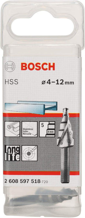 Bosch stepenasta burgija HSS 4 - 12 mm, 6,0 mm, 50 mm - 2608597518