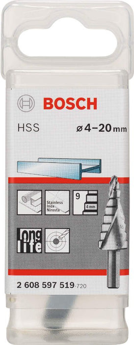 Bosch stepenasta burgija HSS 4 - 20 mm, 8,0 mm, 70,5 mm - 2608597519