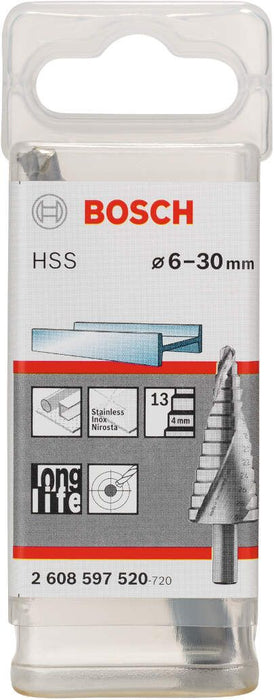 Bosch stepenasta burgija HSS 6 - 30 mm, 10,0 mm, 93,5 mm - 2608597520