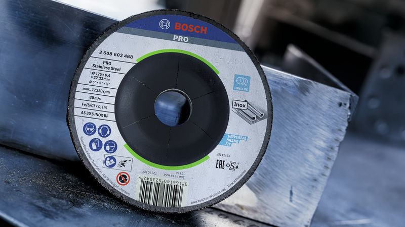 BOSCH PRO Stainless Steel brusni disk, 115×6×22,23 mm - Brus.ploča ispupčena AS30S INOX BF,115x6 (2608600539)-SBT Alati Beograd