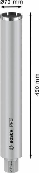 BOSCH PRO Core Cutter wet, 72×450 mm, 1 1/4 inča UNC - Dijam. kruna za mokro buš. SFC ø72x450mm (2608601738)-SBT Alati Beograd